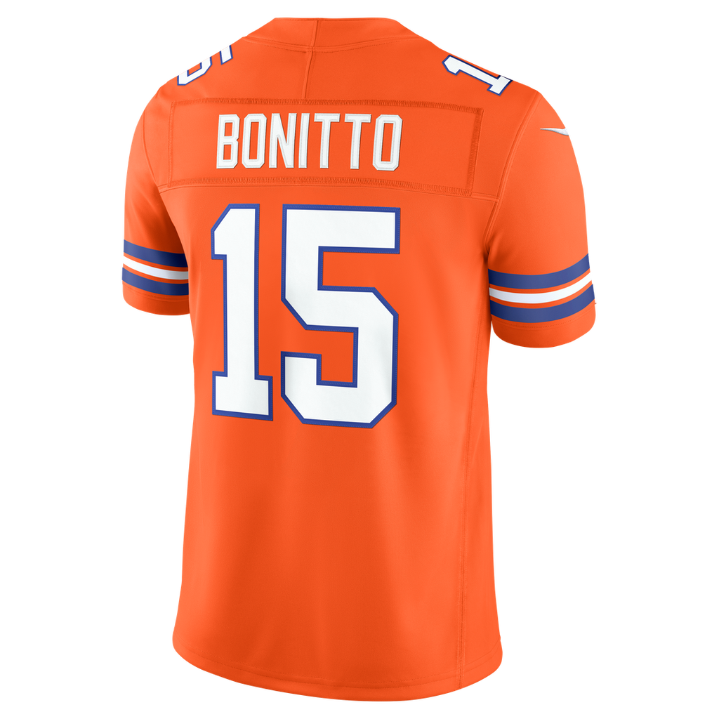 Denver Broncos Nik Bonitto Orange Alternate Mile High Collection 1977 Throwback Vapor F.U.S.E. Stitched Limited Jersey