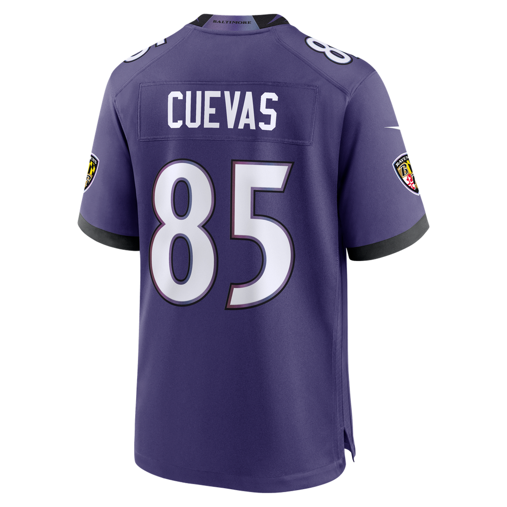 Baltimore Ravens Josh Cuevas Purple Team Game Jersey
