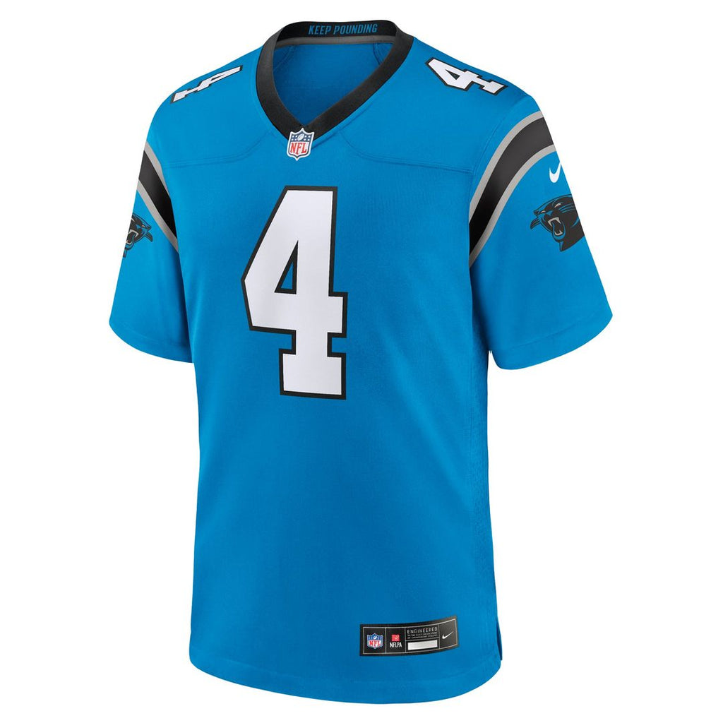 Carolina Panthers Tetairoa McMillan Black Team Game Jersey