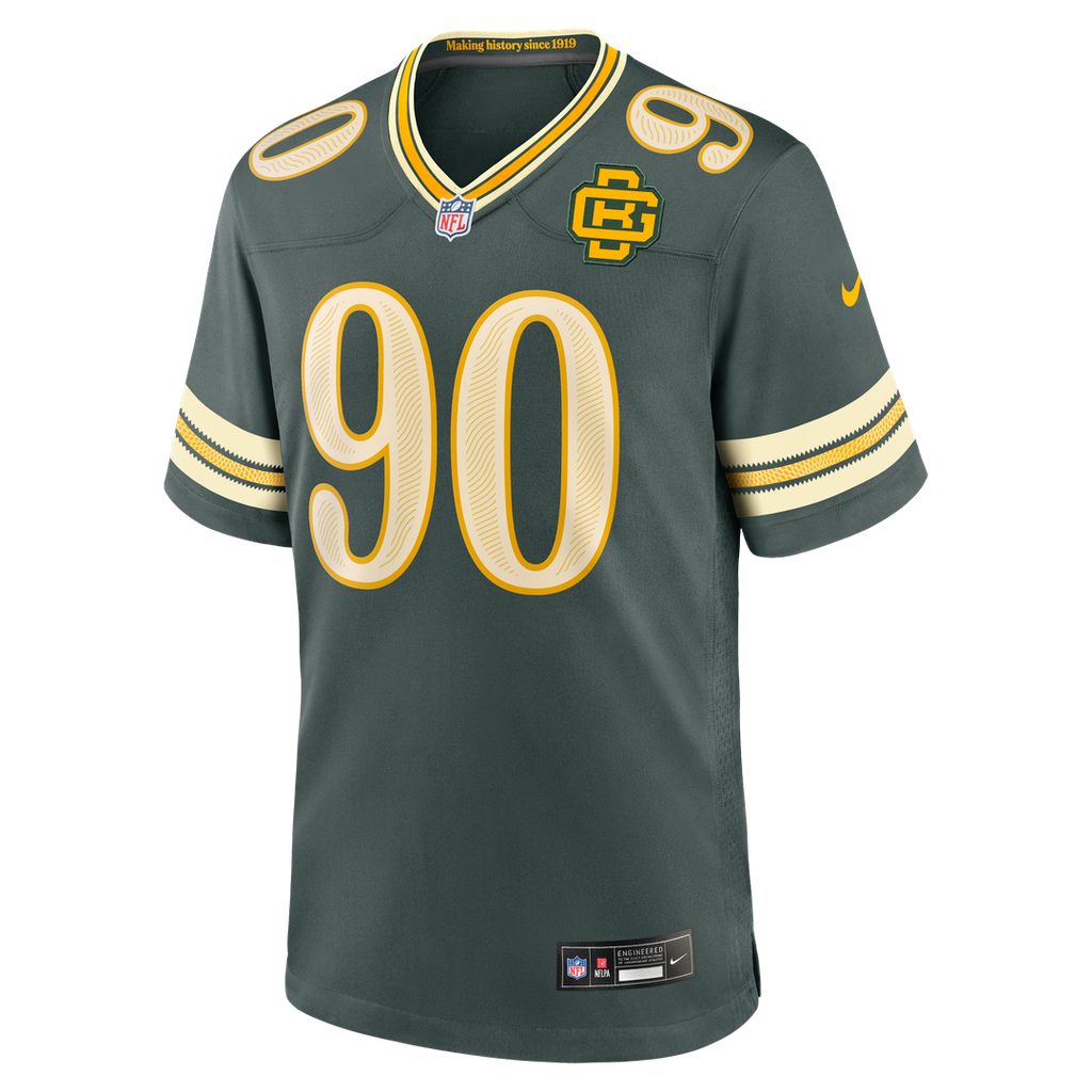 Green Bay Packers Lukas Van Ness Green 2026 Rivalries Collection Game Jersey