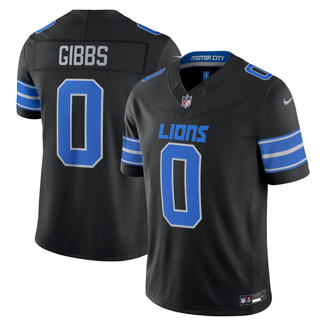 Detroit Lions Jahmyr Gibbs White Vapor F.U.S.E. Stitched Limited Jersey