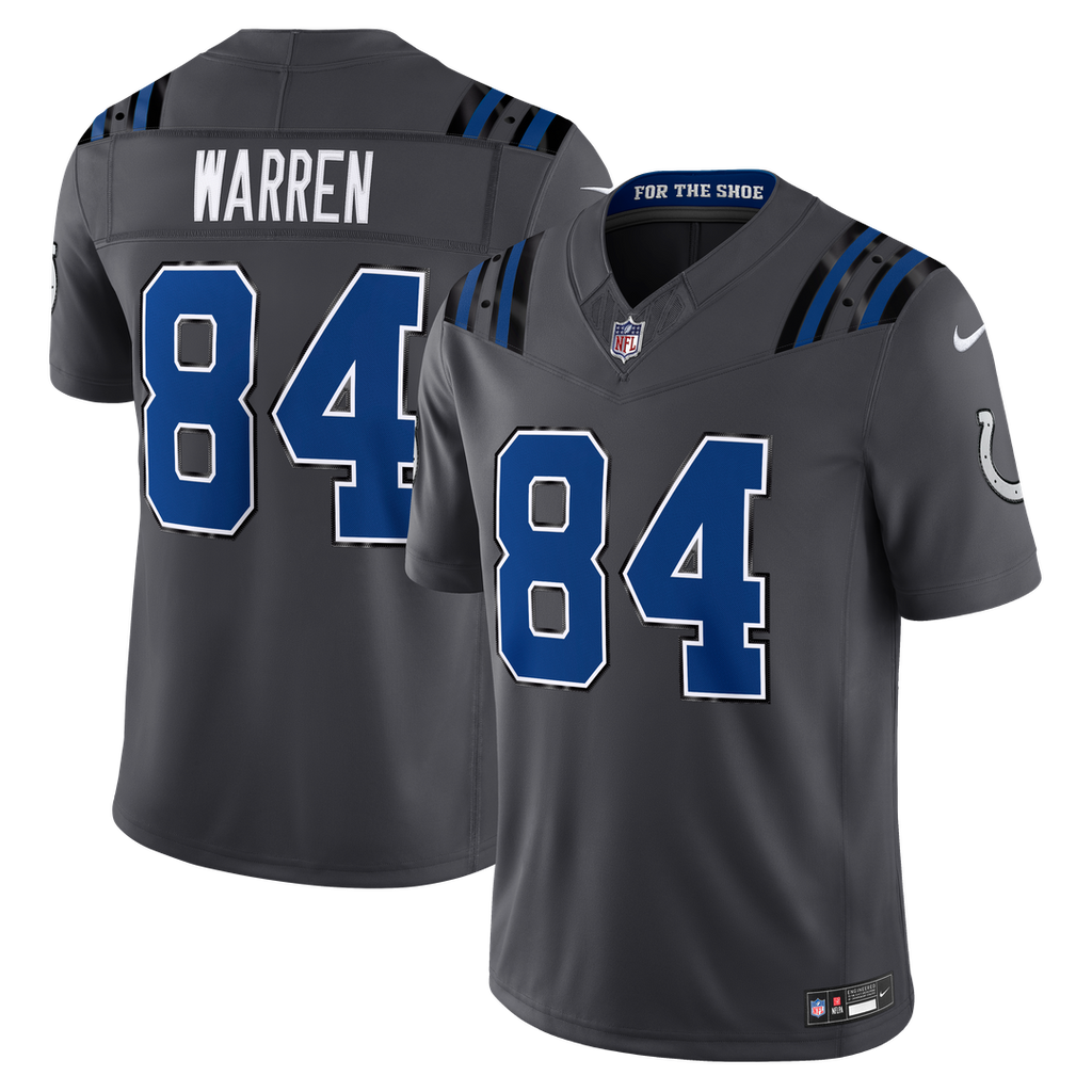 Indianapolis Colts Tyler Warren Anthracite 2026 Rivalries Collection Stitched Limited Jersey