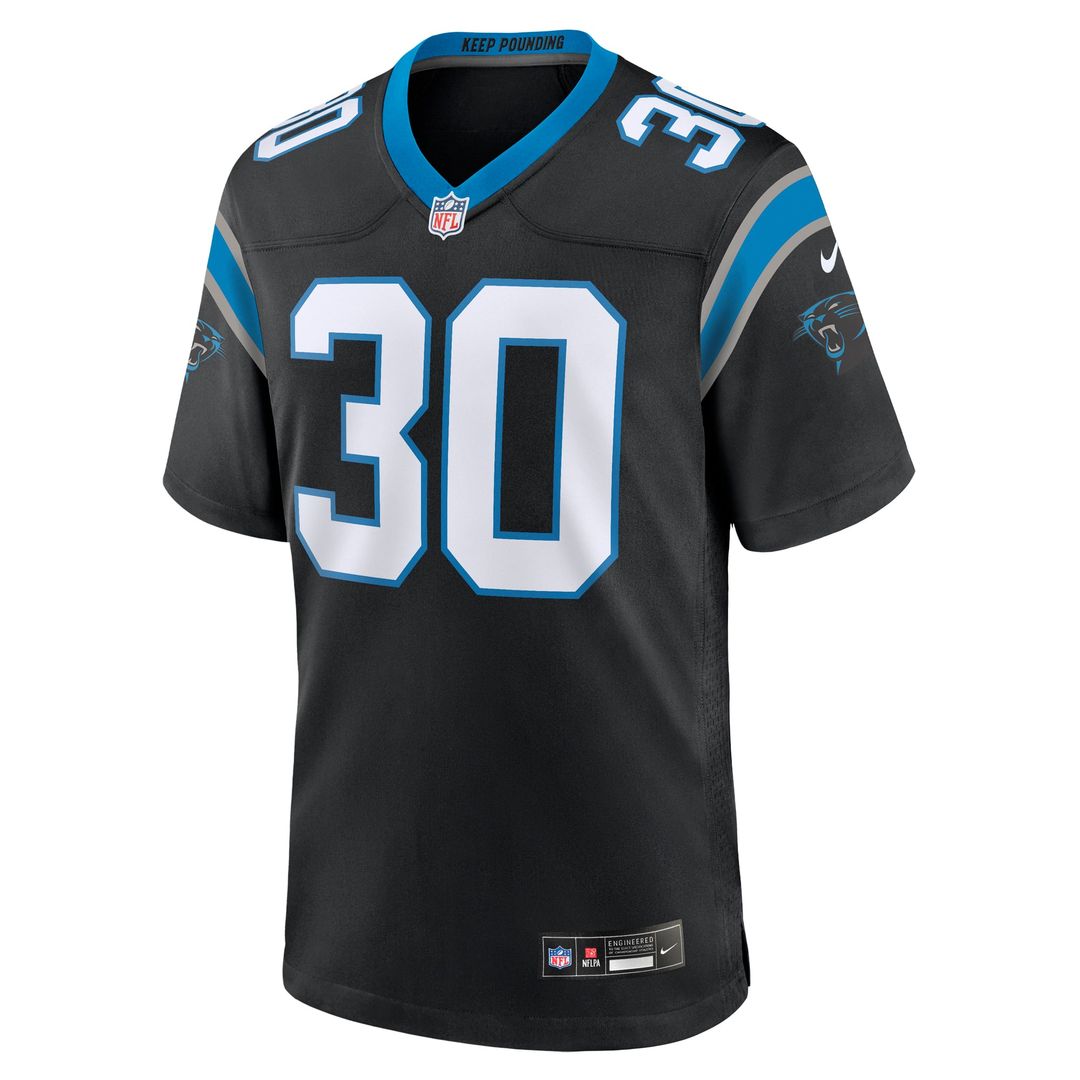 Carolina Panthers Chuba Hubbard Black Team Game Jersey