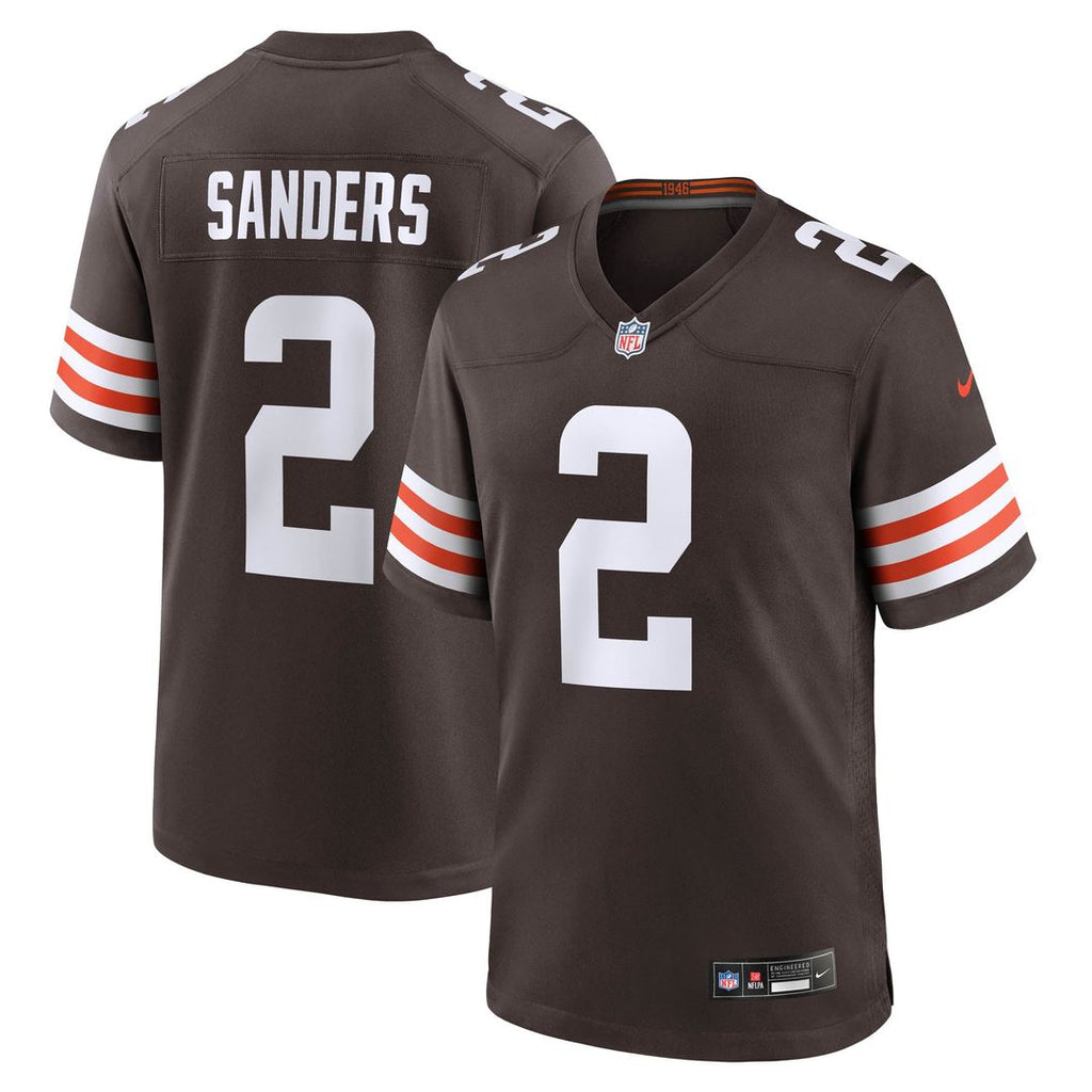 Cleveland Browns Shedeur Sanders Brown Game Jersey