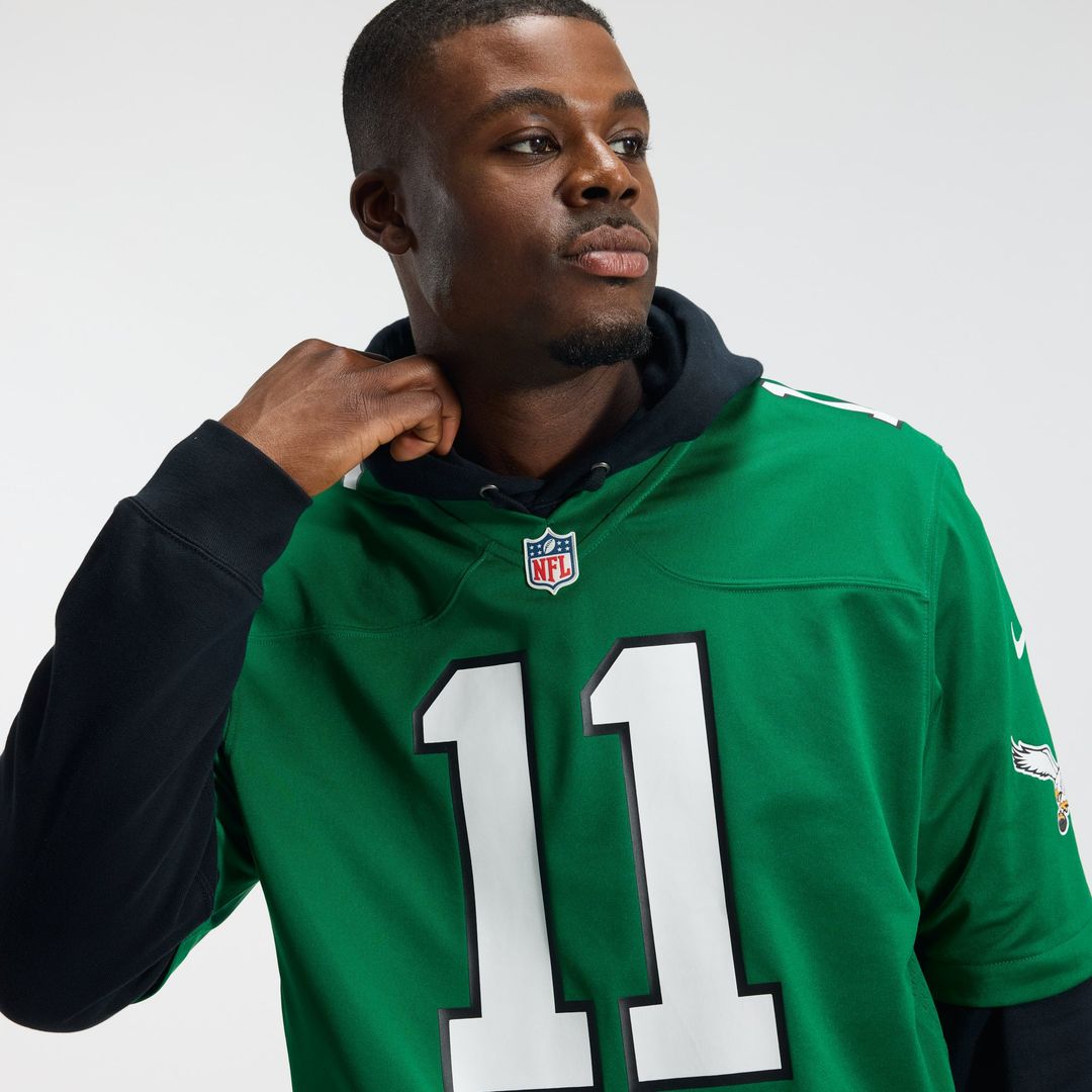 Philadelphia Eagles A.J. Brown Midnight Green Team Game Jersey