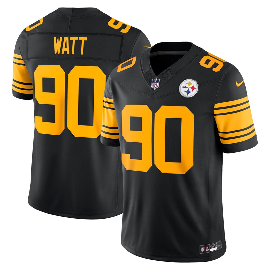 Pittsburgh Steelers T.J. Watt Black Alternate Vapor F.U.S.E. Stitched Limited Jersey