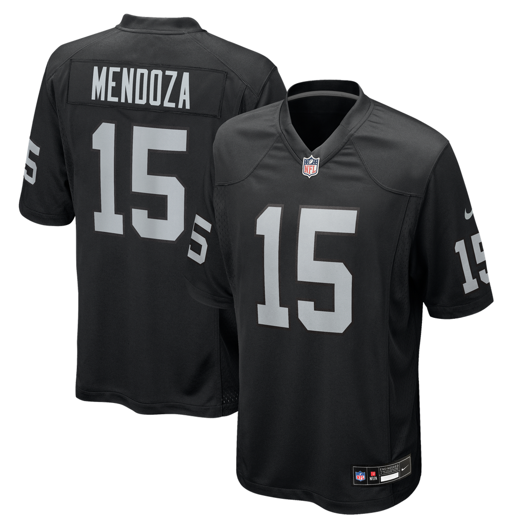 Las Vegas Raiders Fernando Mendoza Black Team Game Jersey