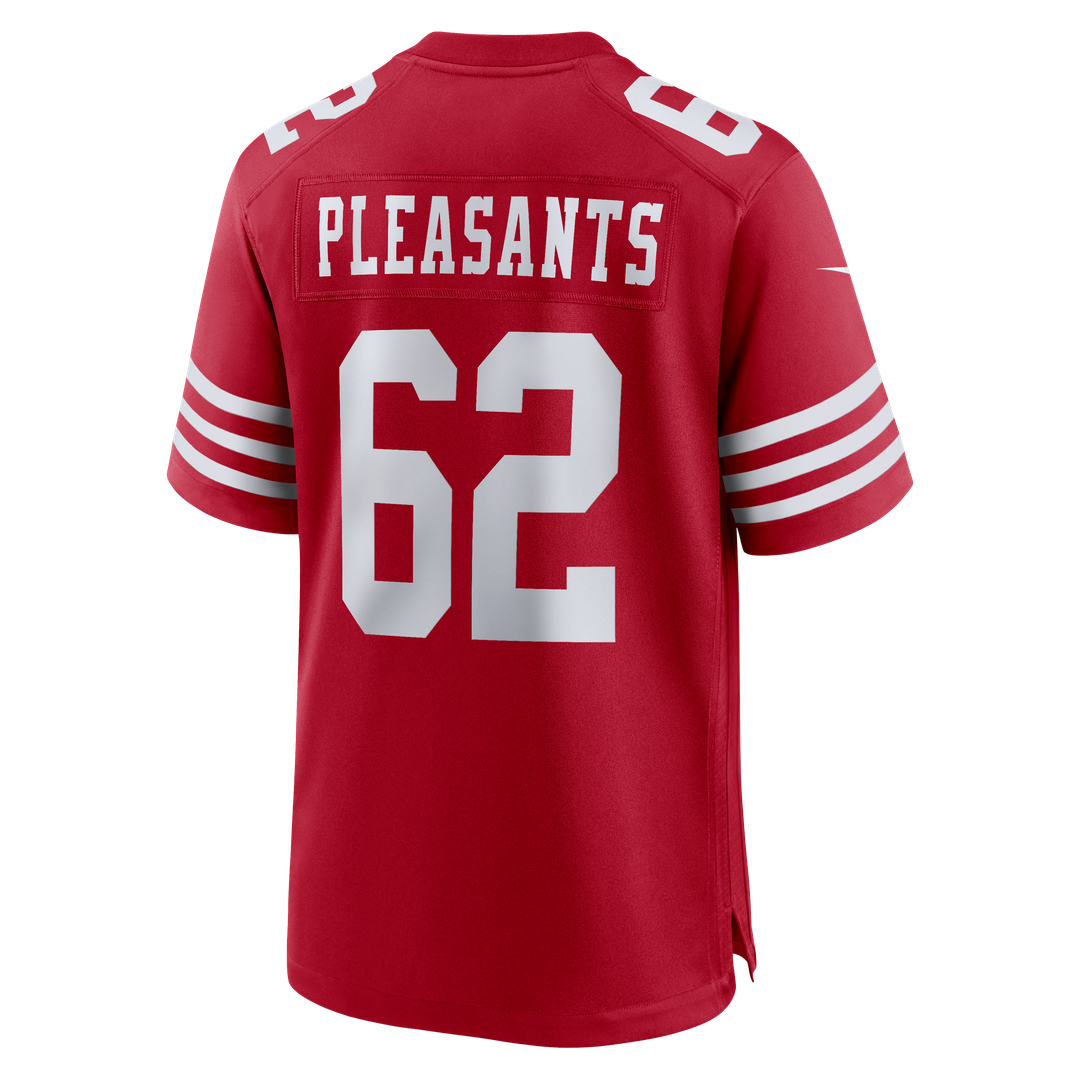 San Francisco 49ers Austen Pleasants Scarlet Team Game Jersey