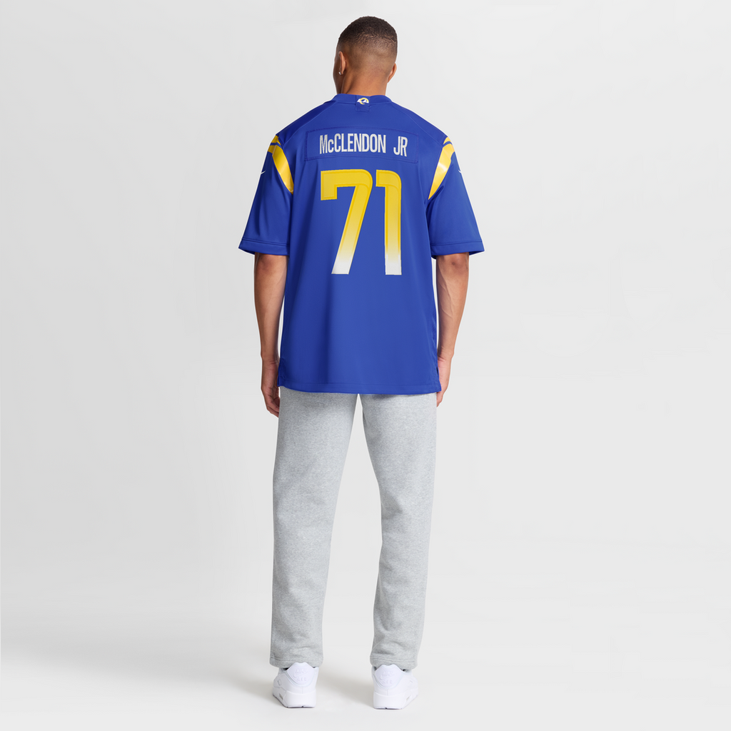 Los Angeles Rams Warren McClendon Jr. Royal Team Game Jersey