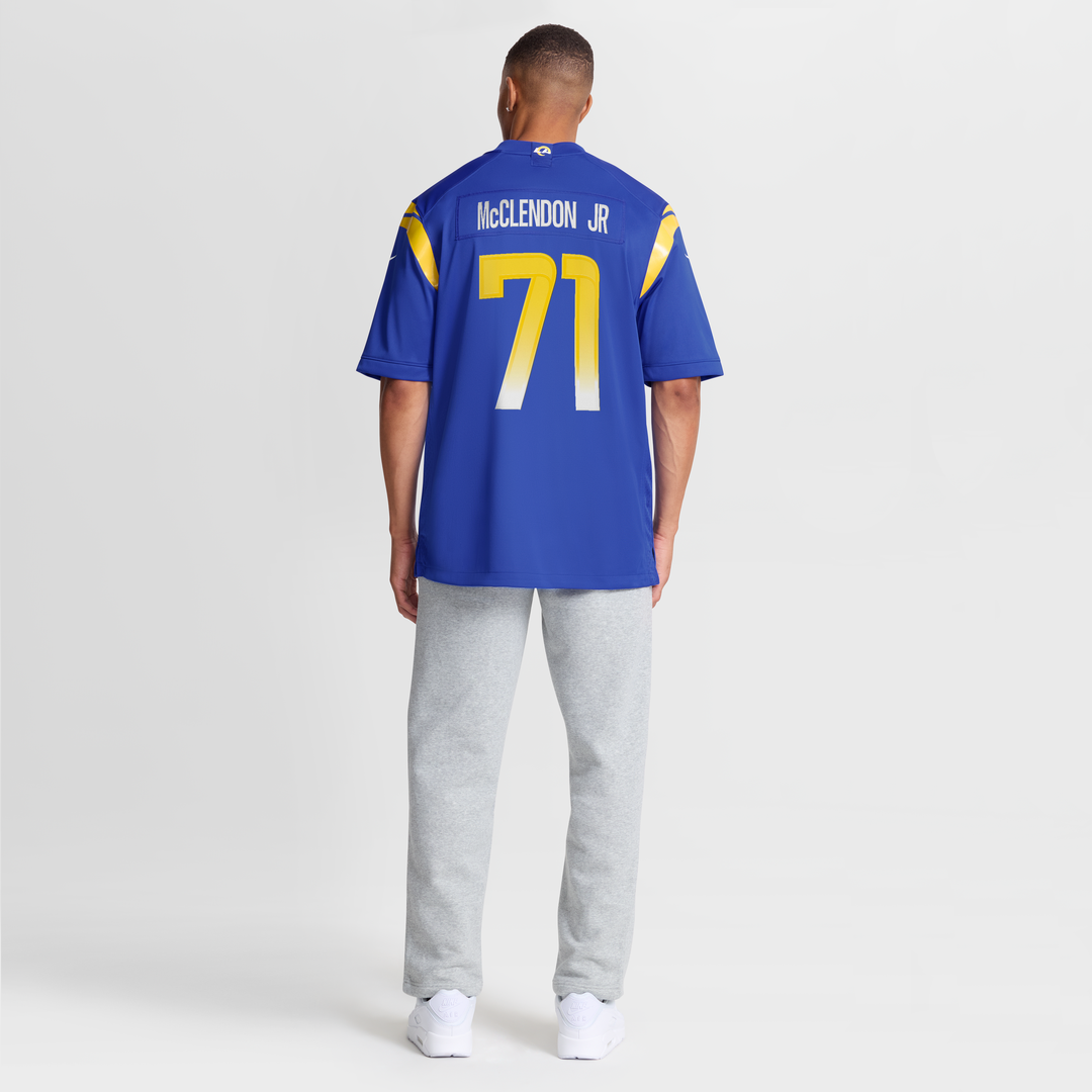 Los Angeles Rams Warren McClendon Jr. Royal Team Game Jersey