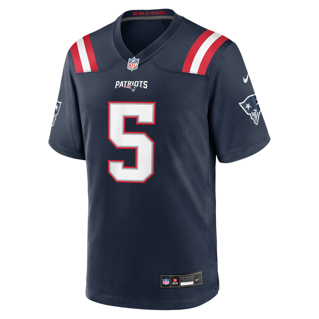New England Patriots Dre'Mont Jones Navy Team Game Jersey