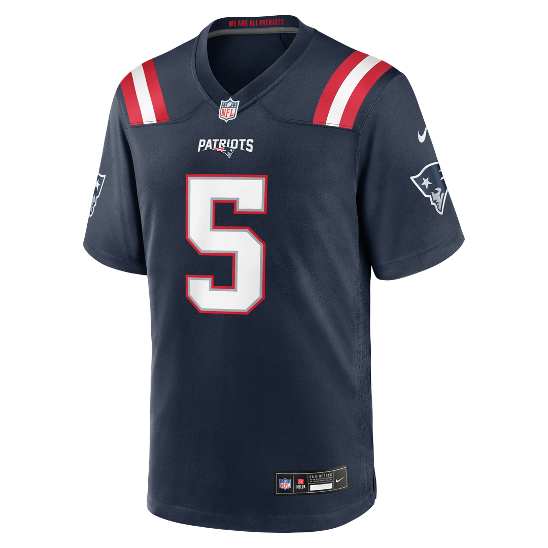 New England Patriots Dre'Mont Jones Navy Team Game Jersey