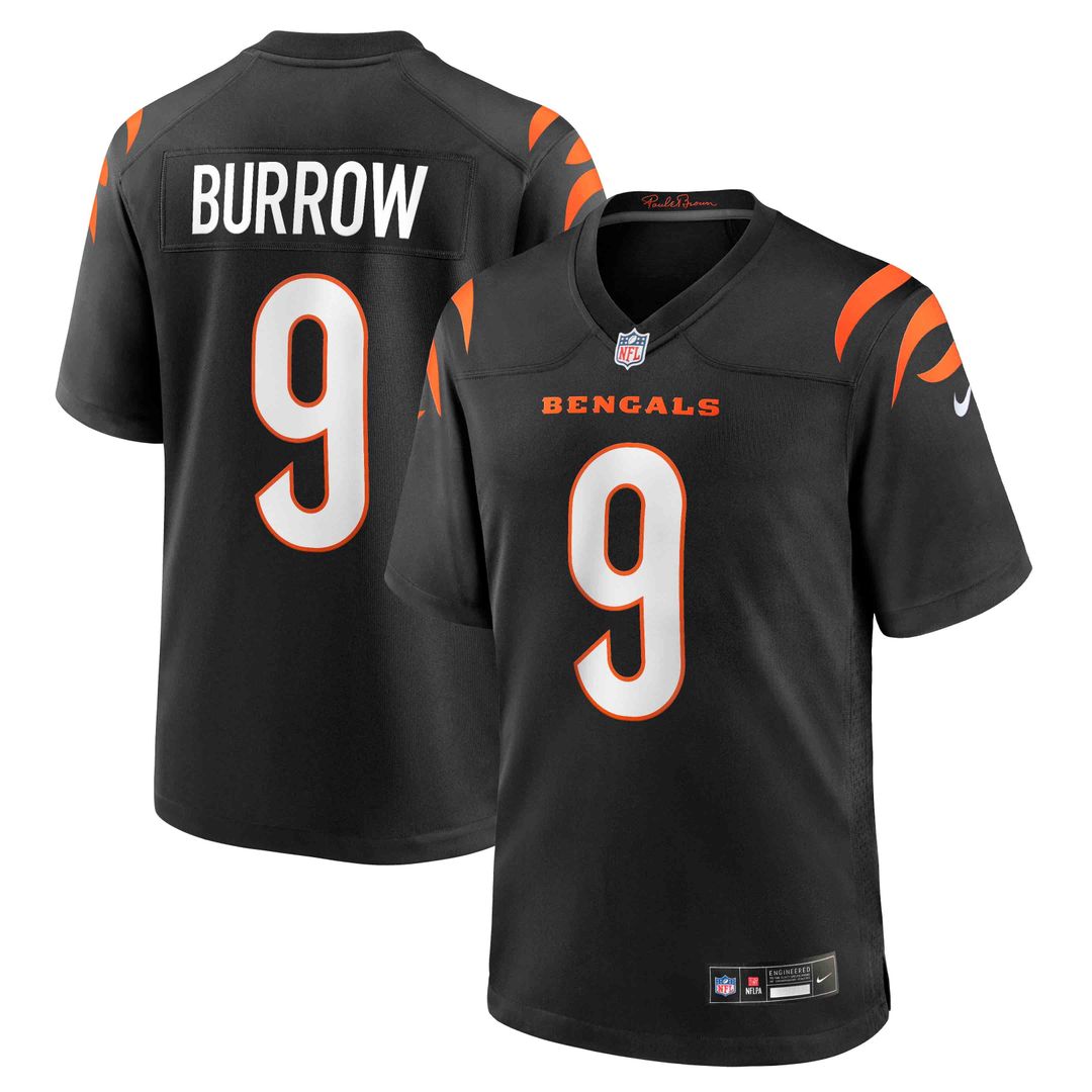 Cincinnati Bengals Joe Burrow Orange Alternate Game Jersey