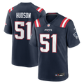 New England Patriots James Hudson Navy Team Game Jersey