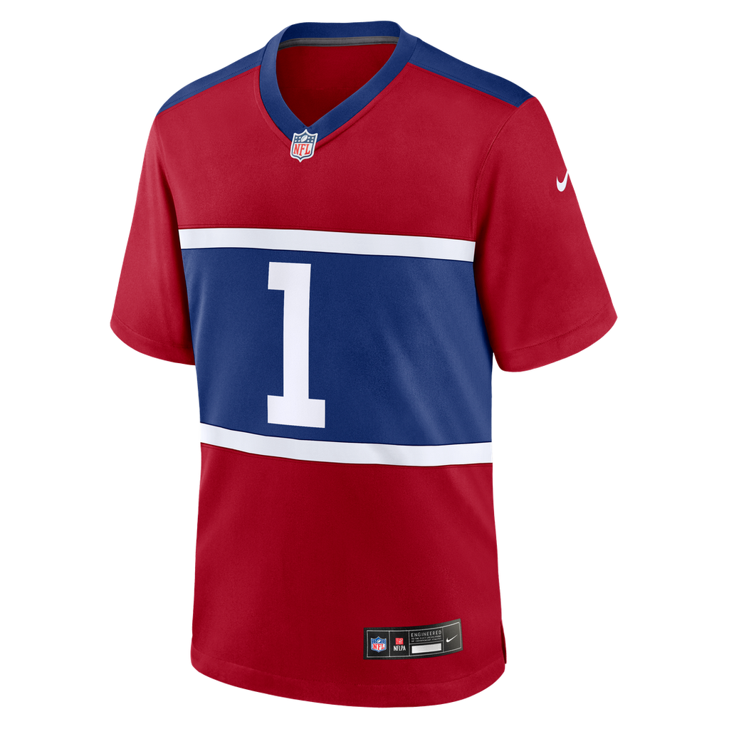 New York Giants Malik Nabers Century Red Alternate Game Jersey