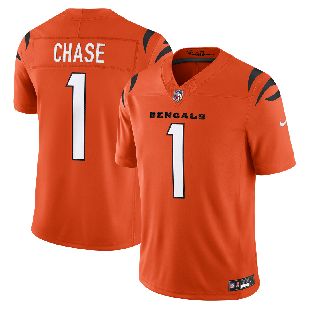 Cincinnati Bengals Ja'Marr Chase White Vapor F.U.S.E. Stitched Limited Jersey