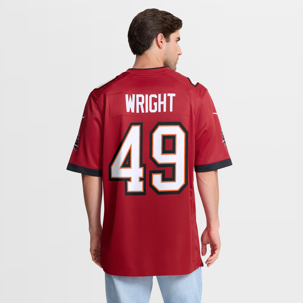 Tampa Bay Buccaneers Owen Wright Red Team Game Jersey