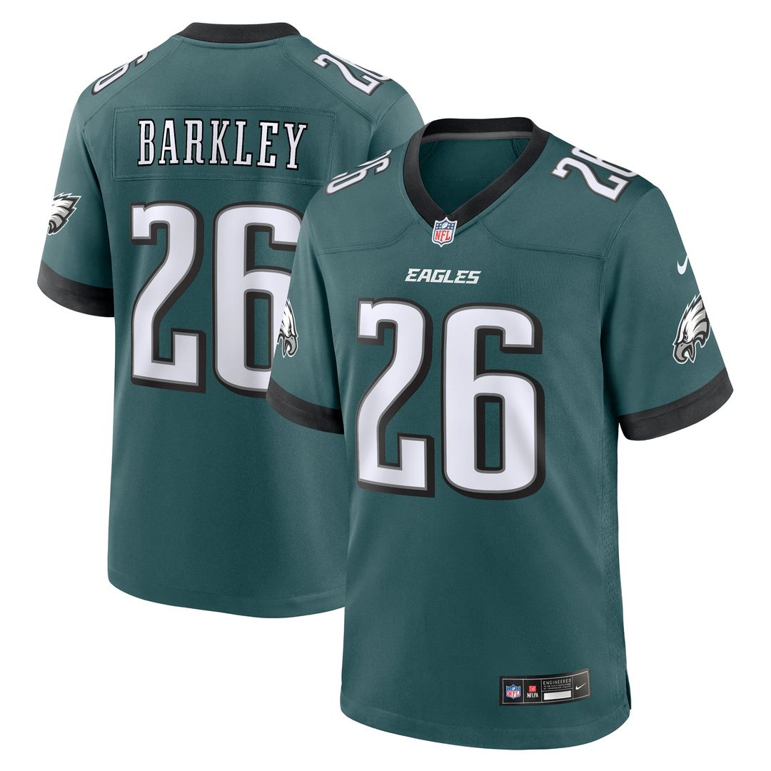 Philadelphia Eagles Saquon Barkley Black Alternate Game Jersey