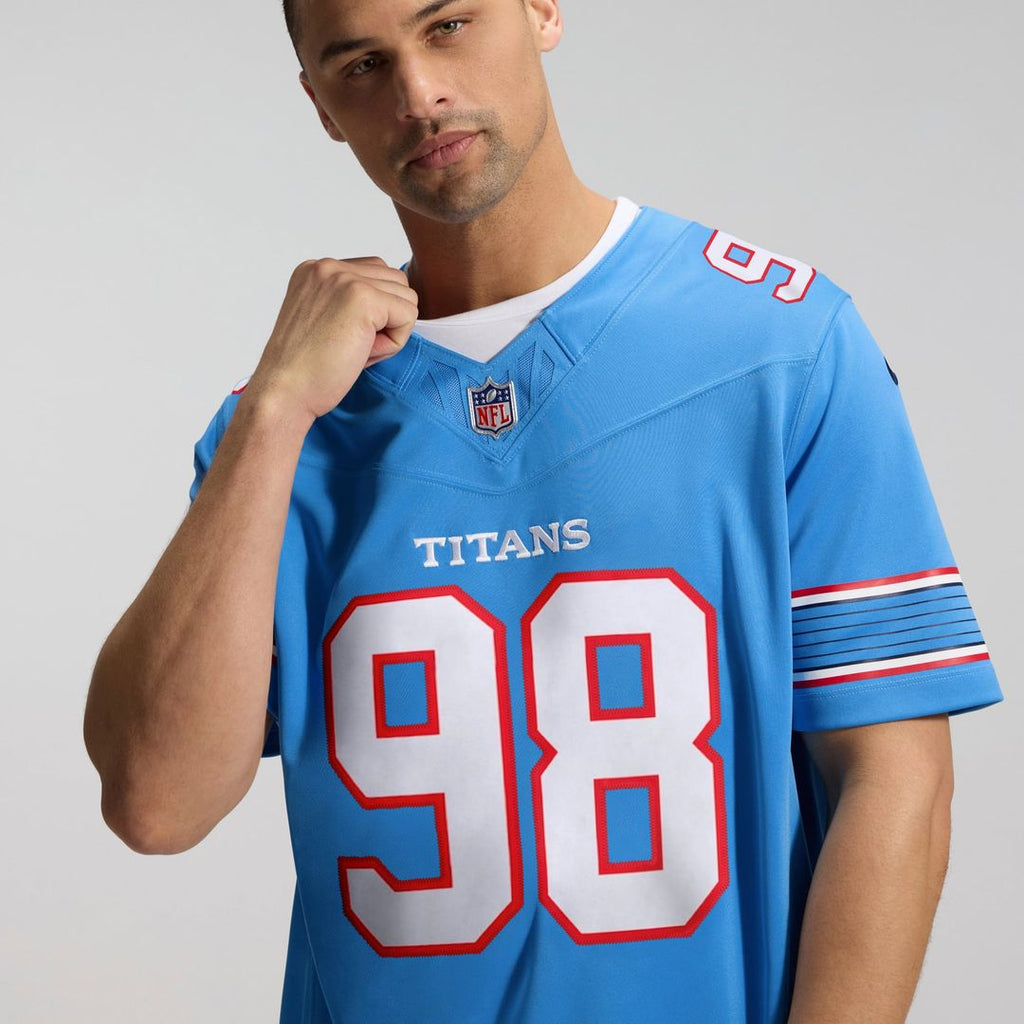 Tennessee Titans Jeffery Simmons White Vapor F.U.S.E. Stitched Limited Jersey