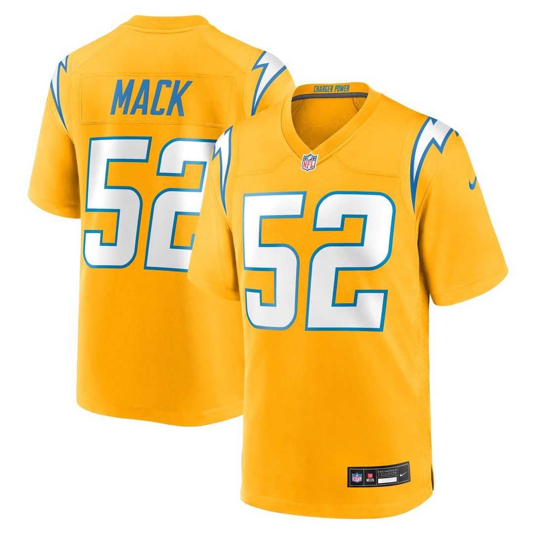 Los Angeles Chargers Khalil Mack Navy Alternate Super Chargers Game Player Jersey