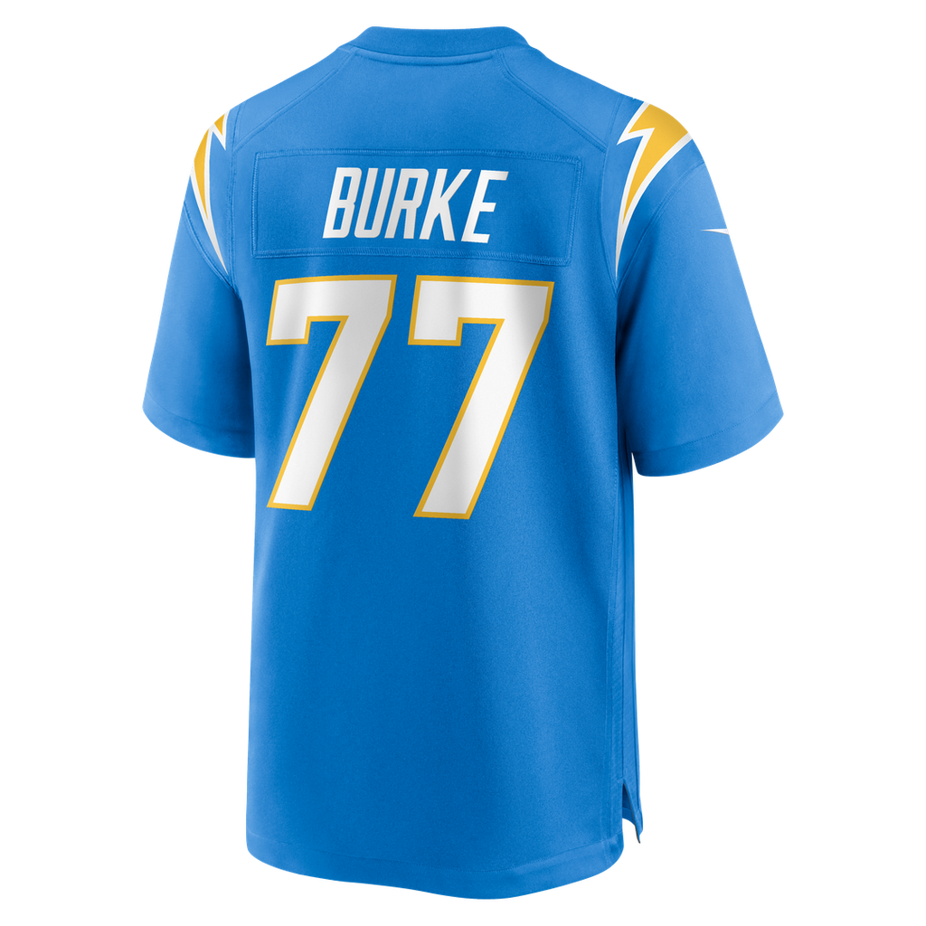 Los Angeles Chargers Travis Burke Powder Blue Team Game Jersey