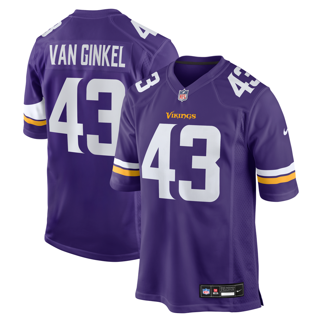 Minnesota Vikings Andrew Van Ginkel Purple Team Game Jersey