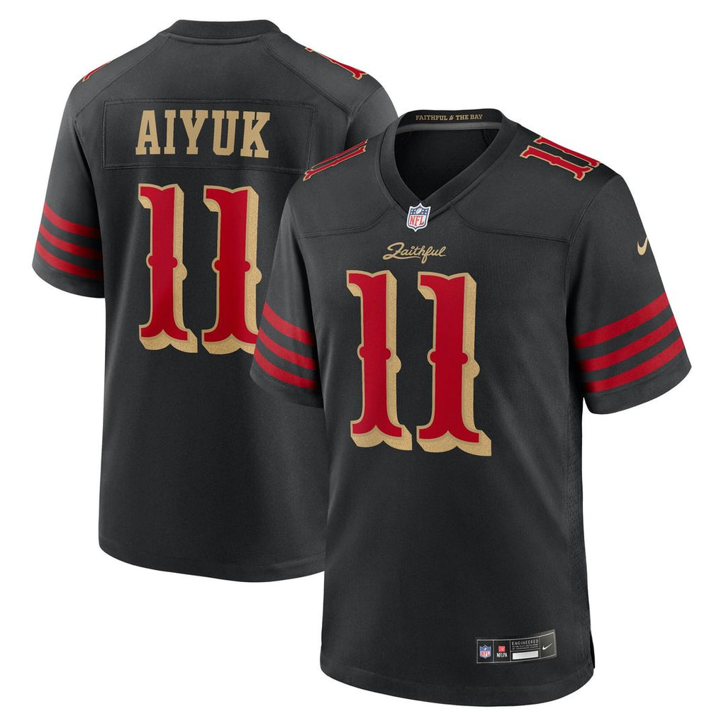 San Francisco 49ers Brandon Aiyuk Black Rivalries Collection Game Jersey
