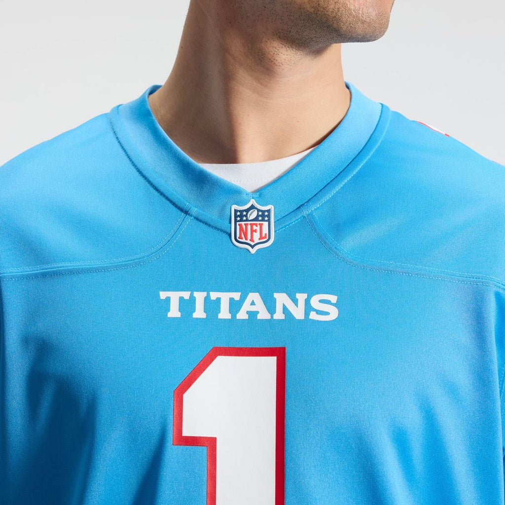Tennessee Titans Cameron Ward Light Blue Game Jersey