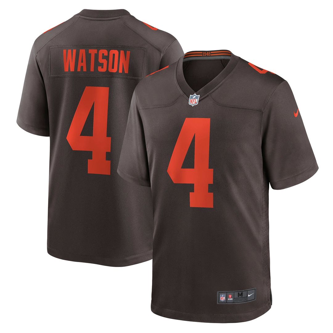 Cleveland Browns Deshaun Watson White Alternate Game Jersey