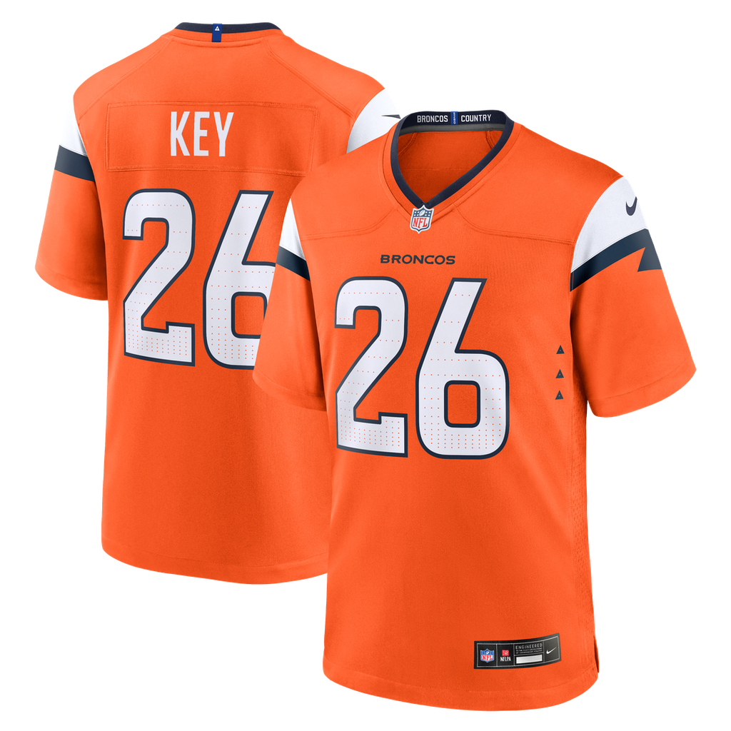Denver Broncos Devon Key Orange Team Game Jersey