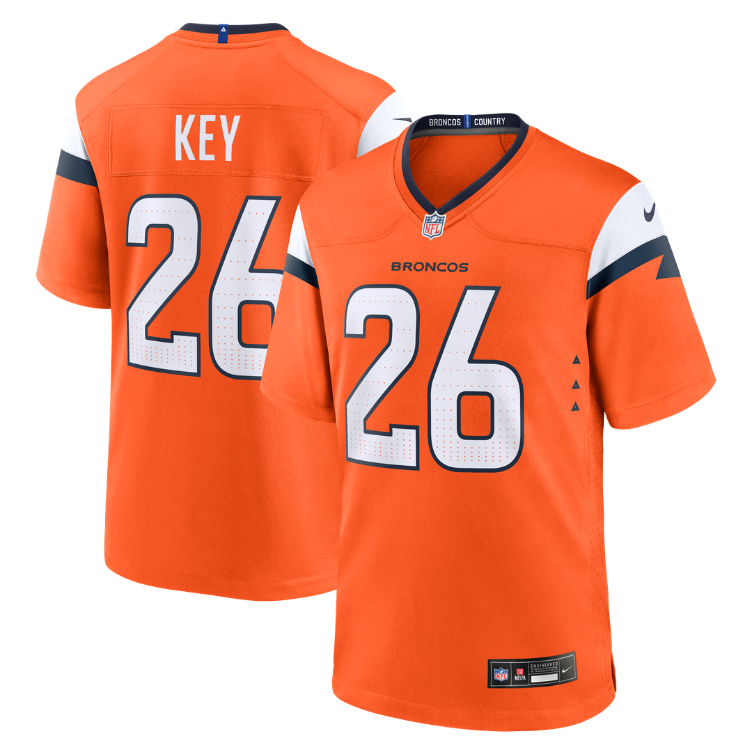 Denver Broncos Devon Key Orange Team Game Jersey