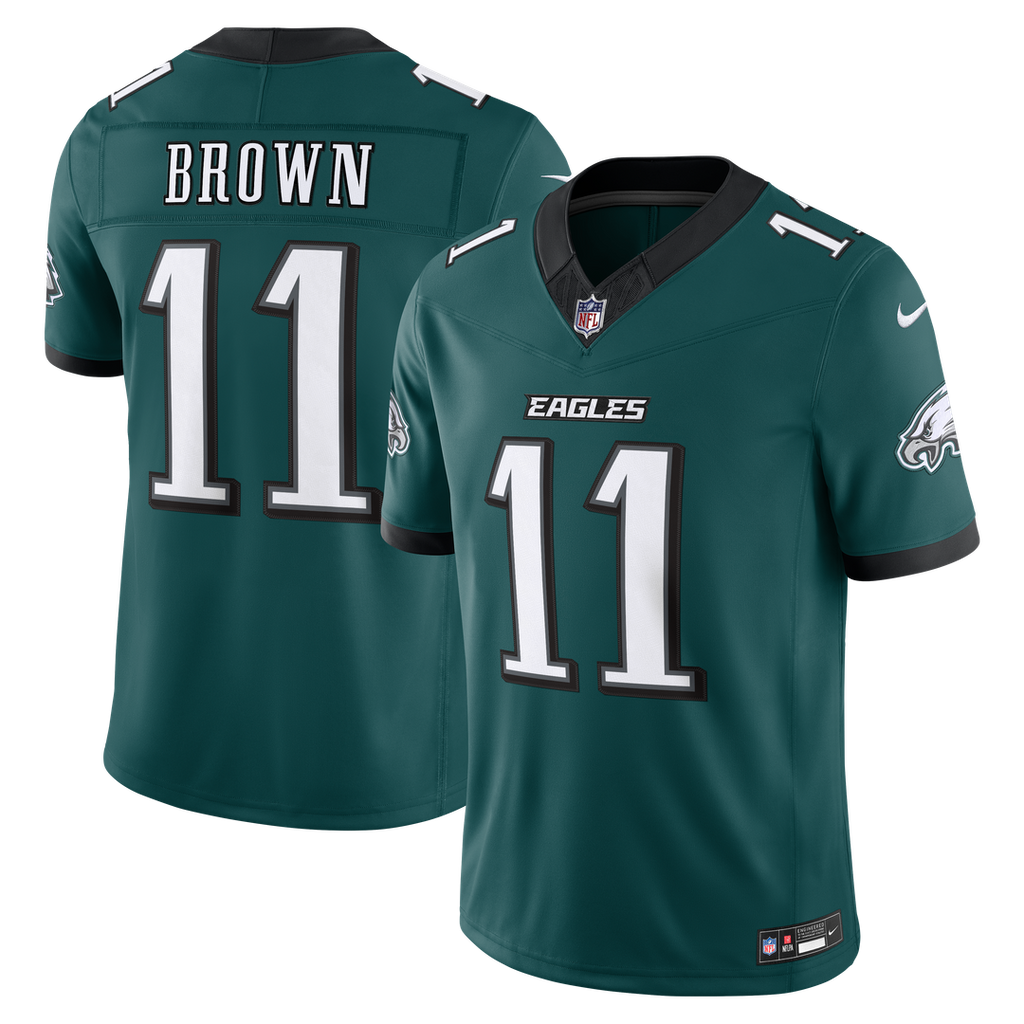 Philadelphia Eagles A.J. Brown Midnight Green Team Vapor F.U.S.E. Stitched Limited Jersey