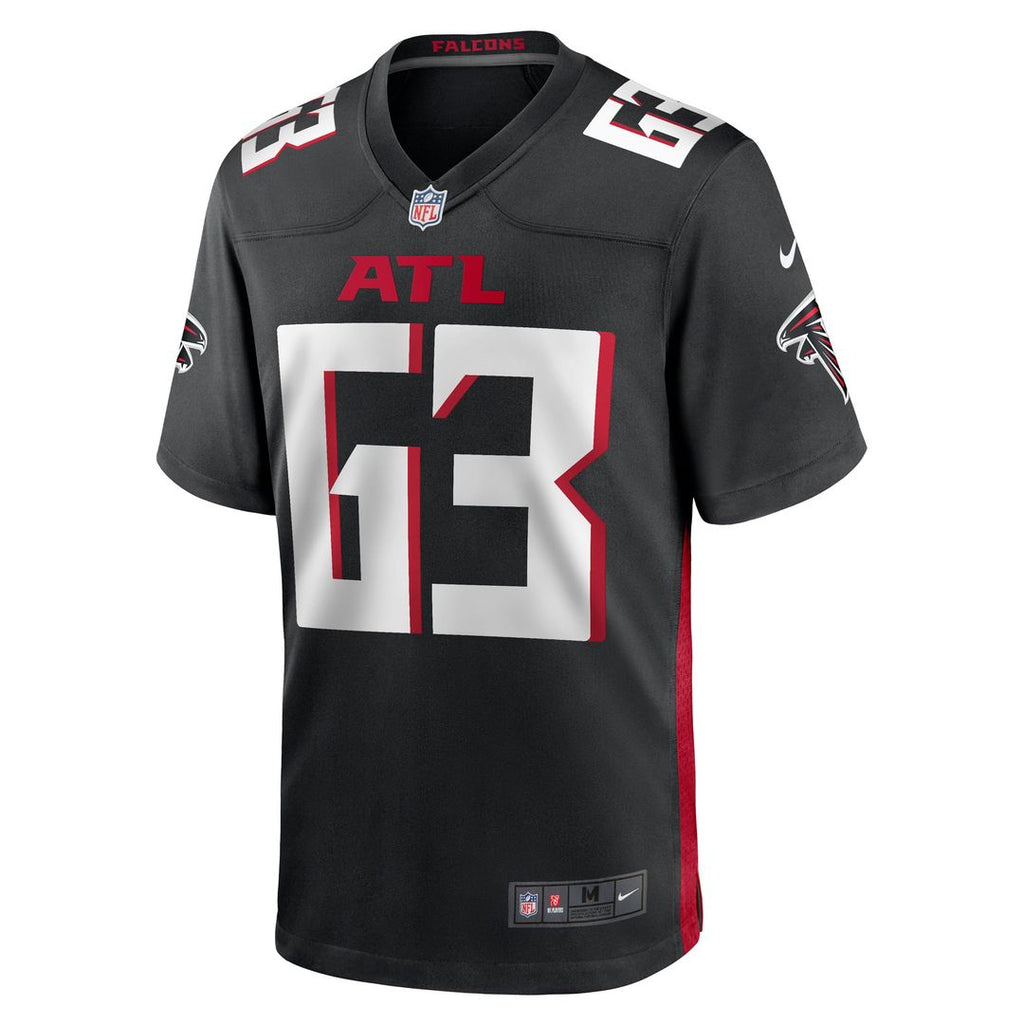 Atlanta Falcons Chris Lindstrom Black Team Game Jersey