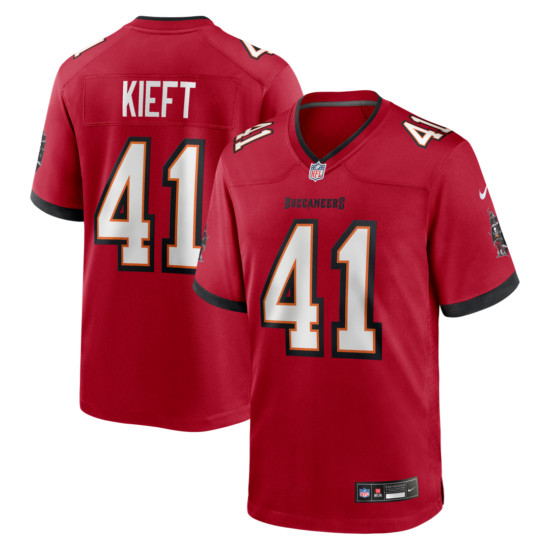 Tampa Bay Buccaneers Ko Kieft Red Game Player Jersey