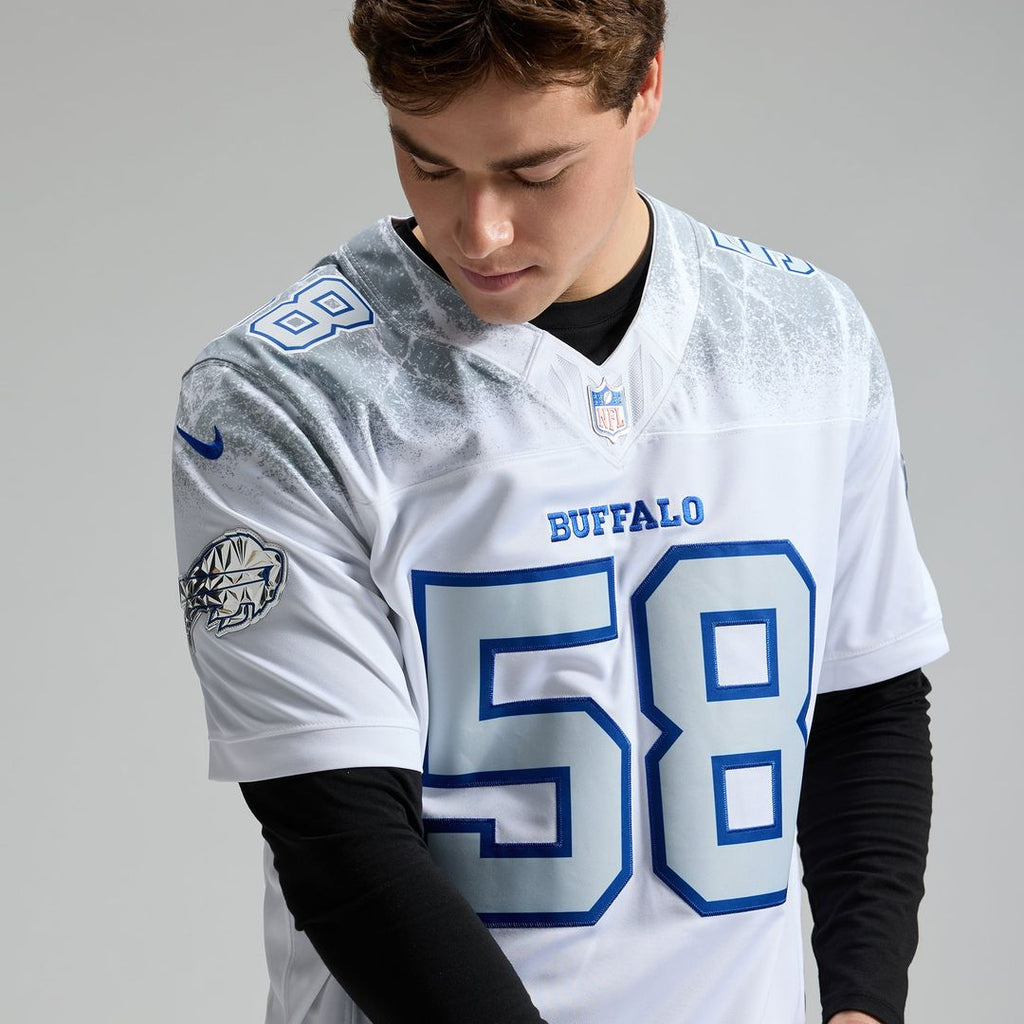 Buffalo Bills Matt Milano White Rivalries Collection Stitched Limited Jersey