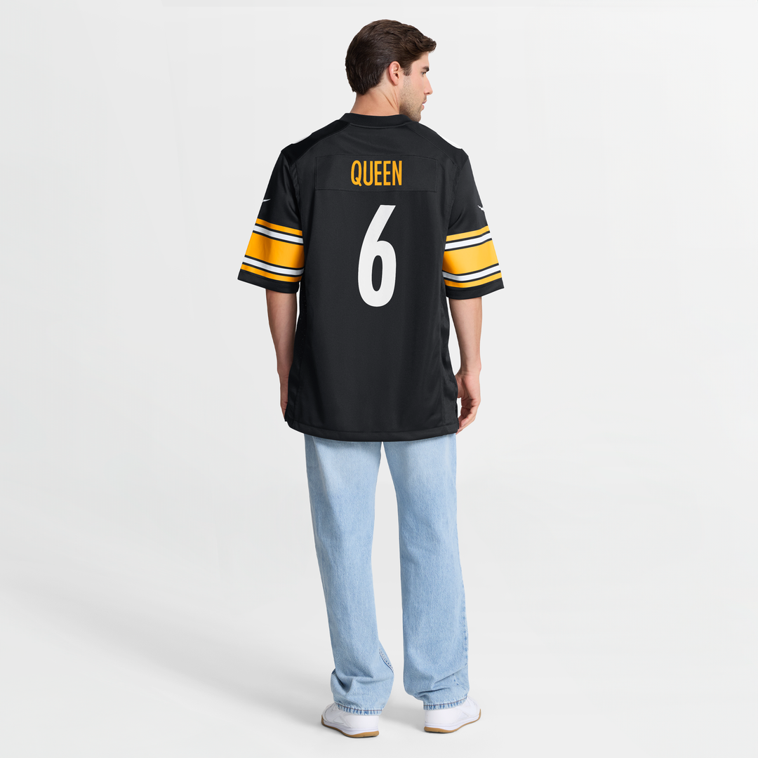 Pittsburgh Steelers Patrick Queen Black Game Player Jersey