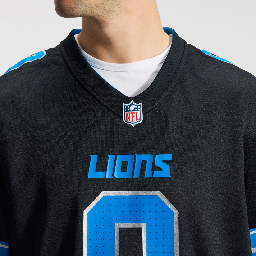 Detroit Lions Jahmyr Gibbs Black 2nd Alternate Game Player Jersey