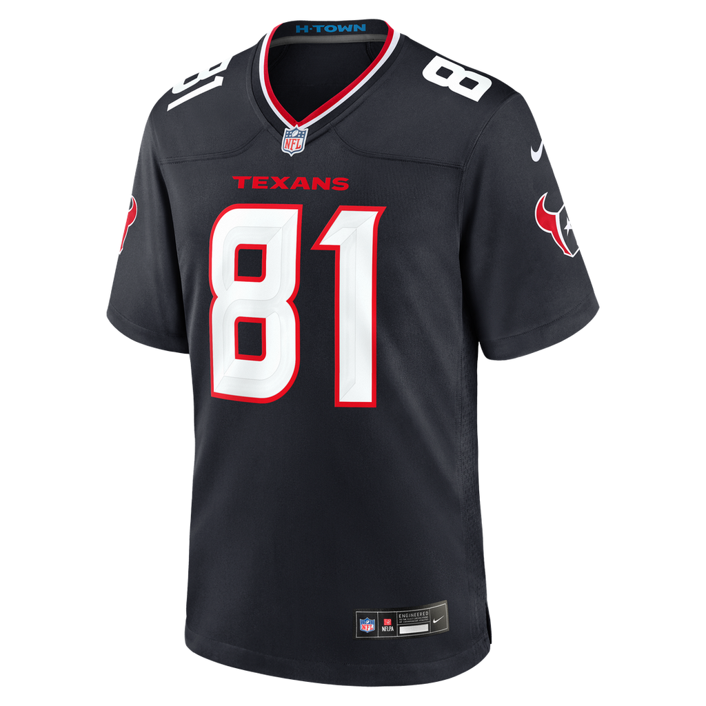 Houston Texans Jayden Higgins Navy Game Jersey