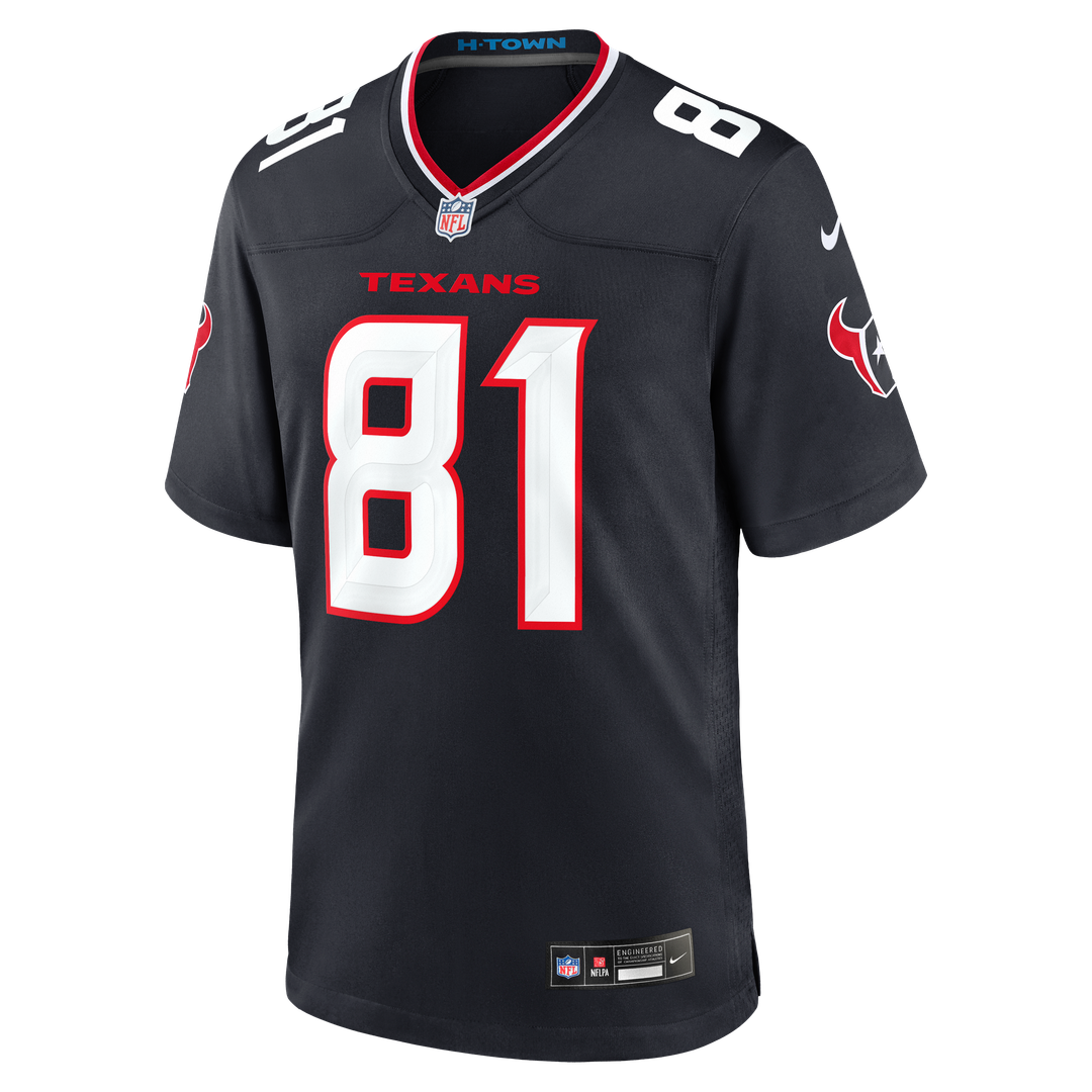 Houston Texans Jayden Higgins Navy Game Jersey