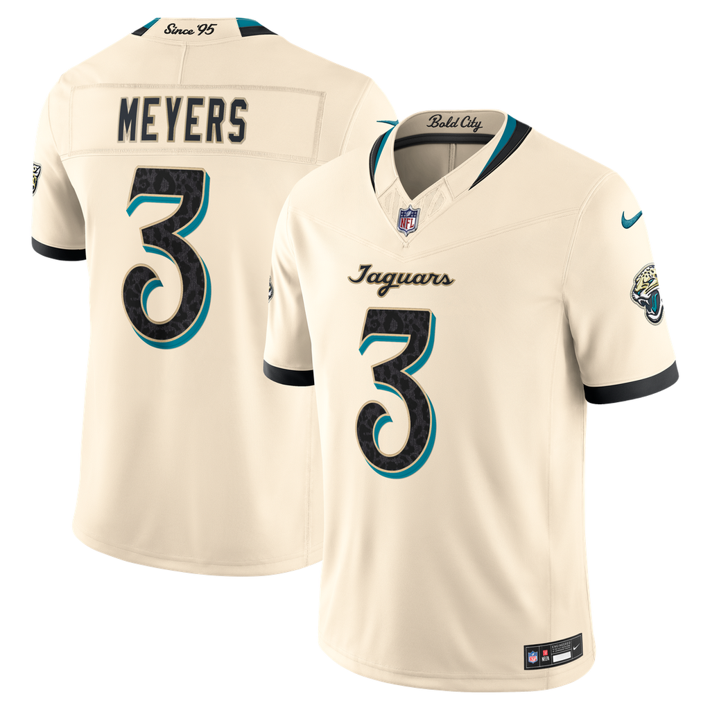 Jacksonville Jaguars Jakobi Meyers Natural 2026 Rivalries Collection Stitched Limited Jersey