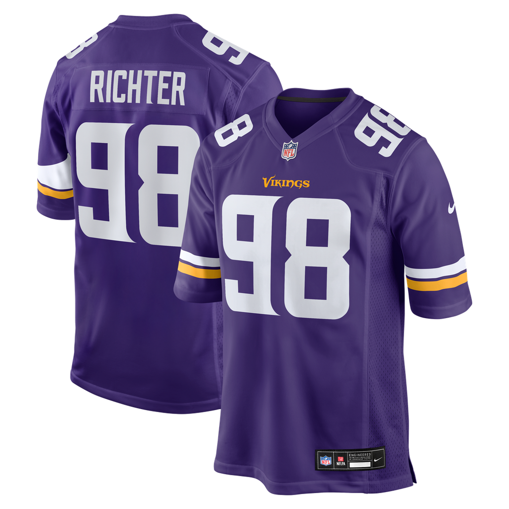 Minnesota Vikings Bo Richter Purple Team Game Jersey