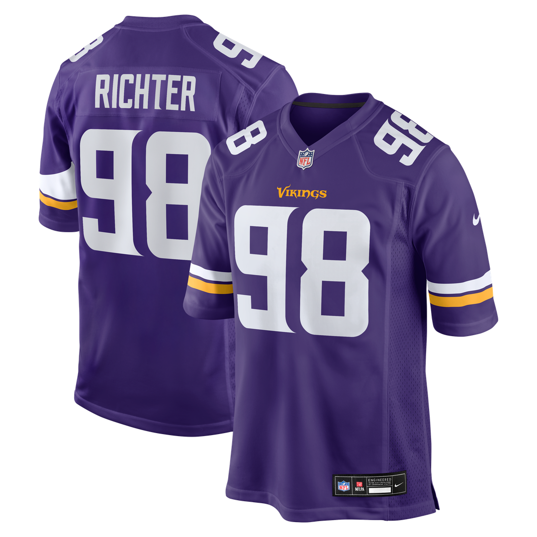 Minnesota Vikings Bo Richter Purple Team Game Jersey