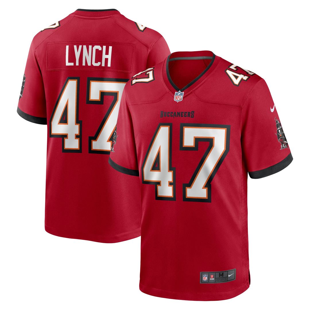 Tampa Bay Buccaneers John Lynch Red Retired Player Game Jersey