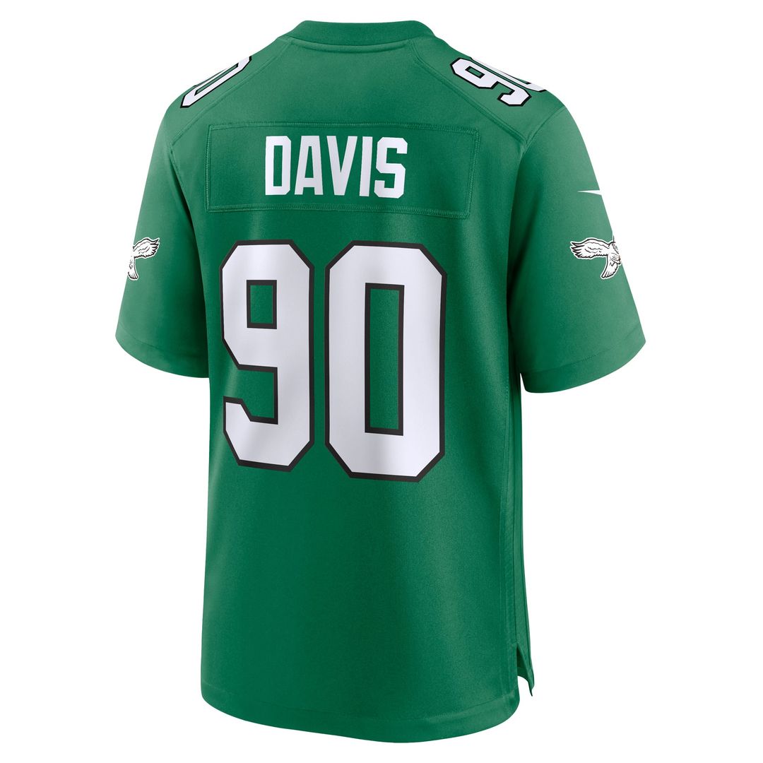 Philadelphia Eagles Jordan Davis Midnight Green Team Game Jersey