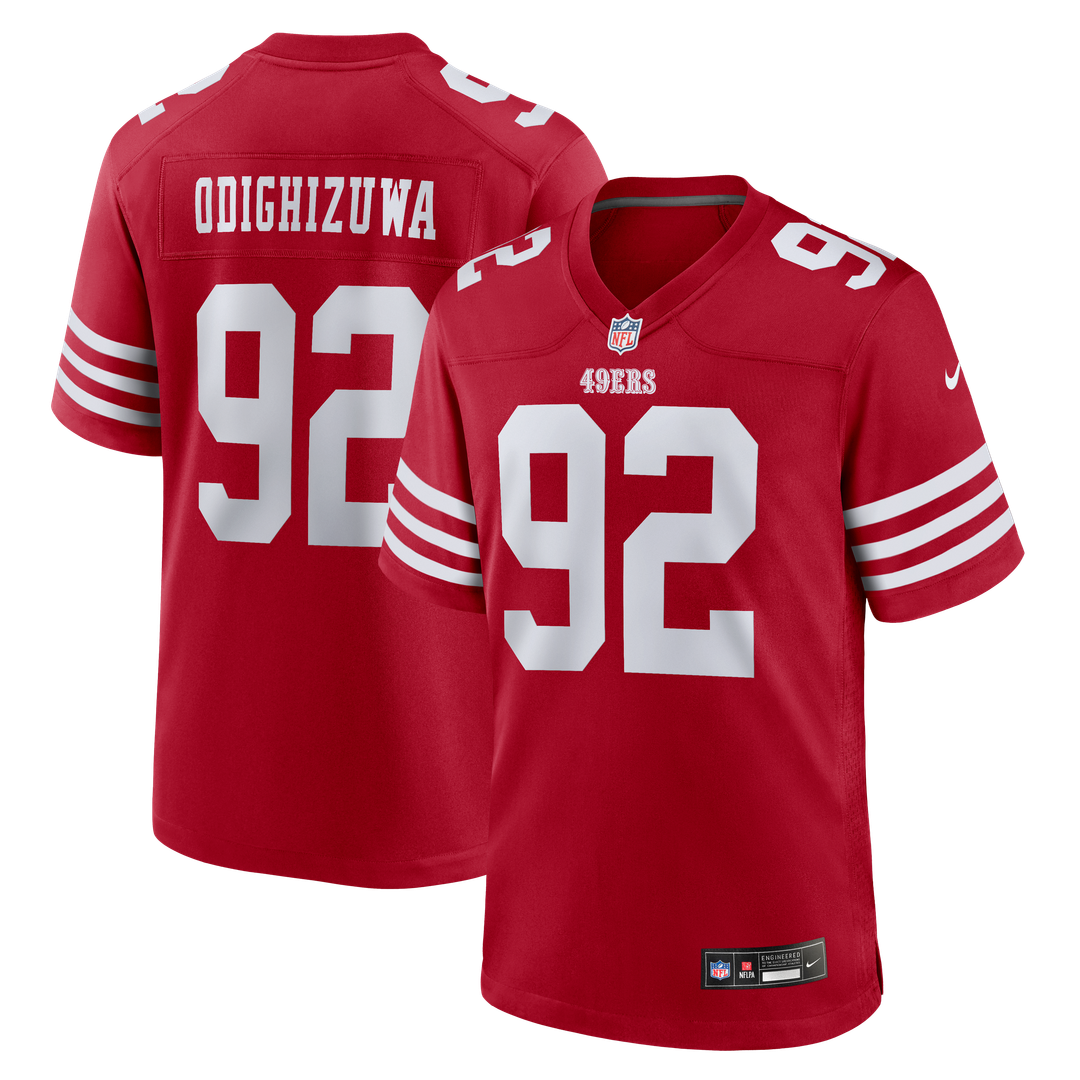 San Francisco 49ers Osa Odighizuwa Scarlet Team Game Jersey