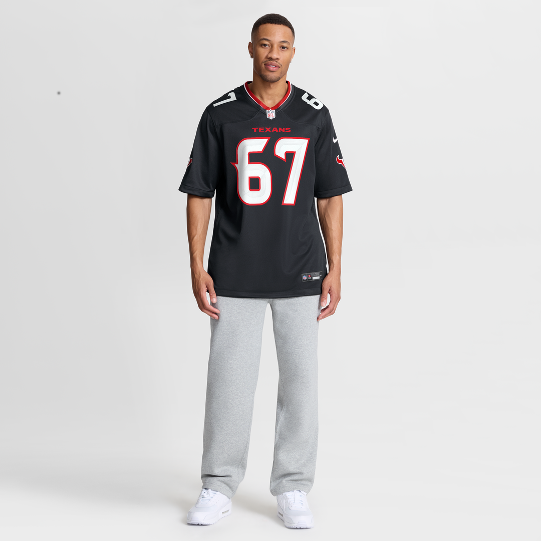 Houston Texans Evan Brown Navy Team Game Jersey