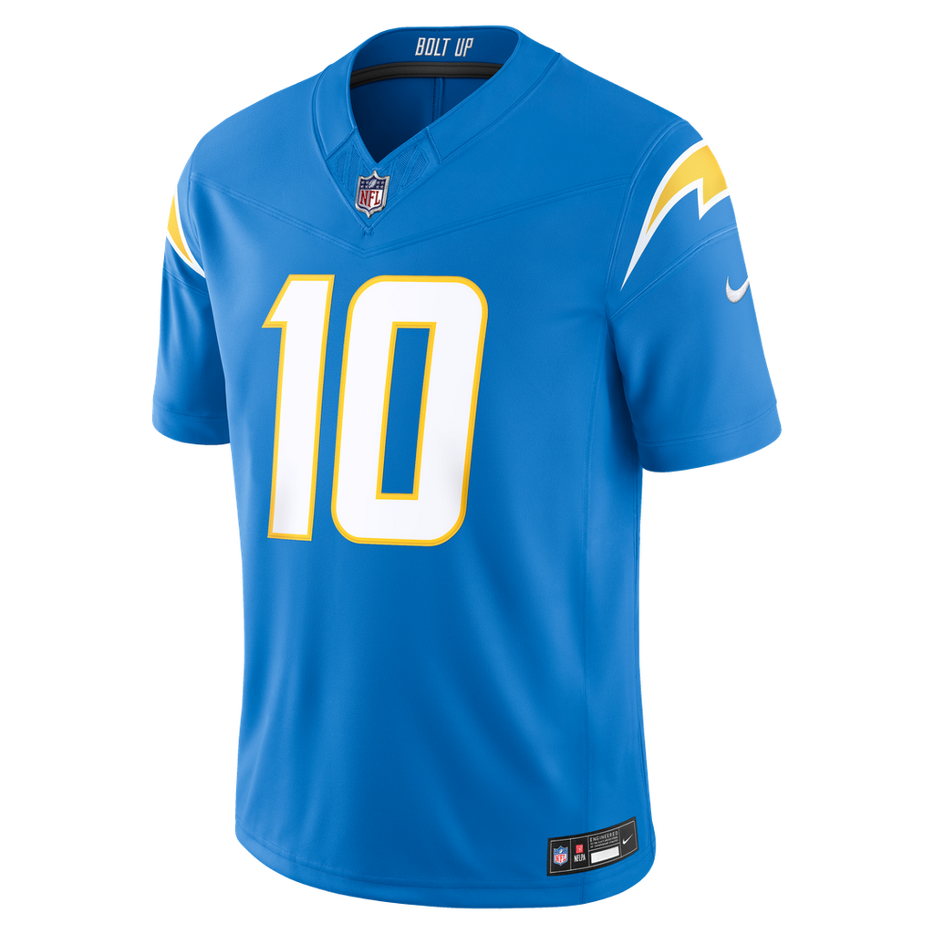 Los Angeles Chargers Justin Herbert Powder Blue Team Vapor F.U.S.E. Stitched Limited Jersey