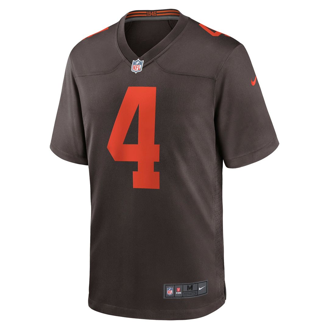 Cleveland Browns Deshaun Watson White Alternate Game Jersey