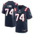 New England Patriots Caleb Lomu Navy Team Game Jersey