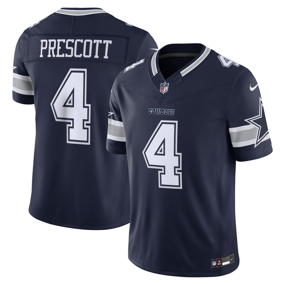 Dallas Cowboys Dak Prescott Navy Team Vapor F.U.S.E. Stitched Limited Jersey